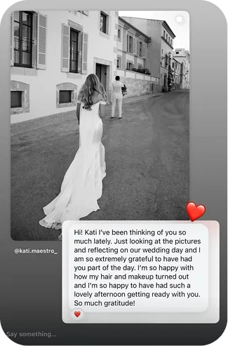 Client review, bridal makeup by Kati Maestro Mallorca